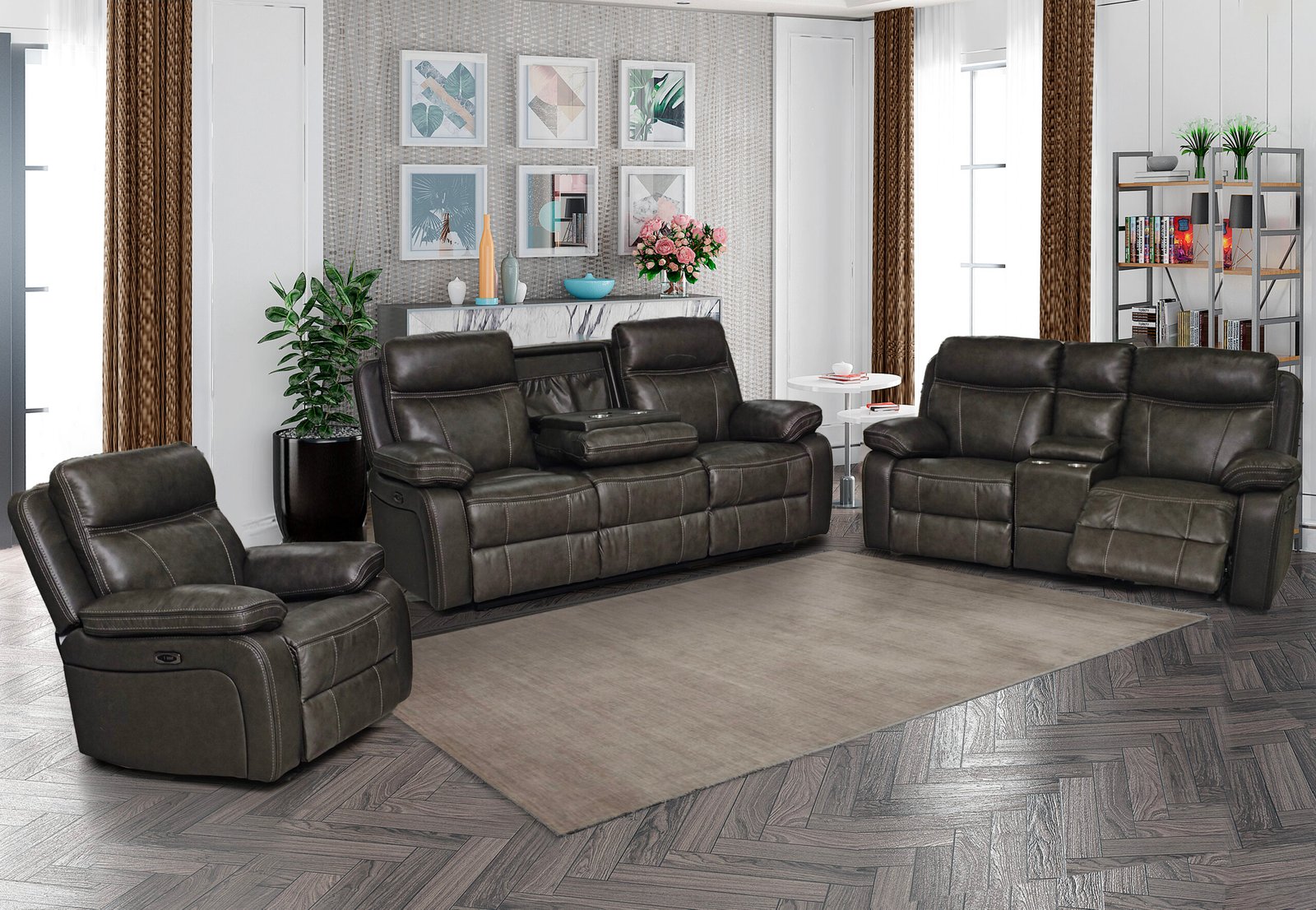 Dominic Power Reclining Sofa Set