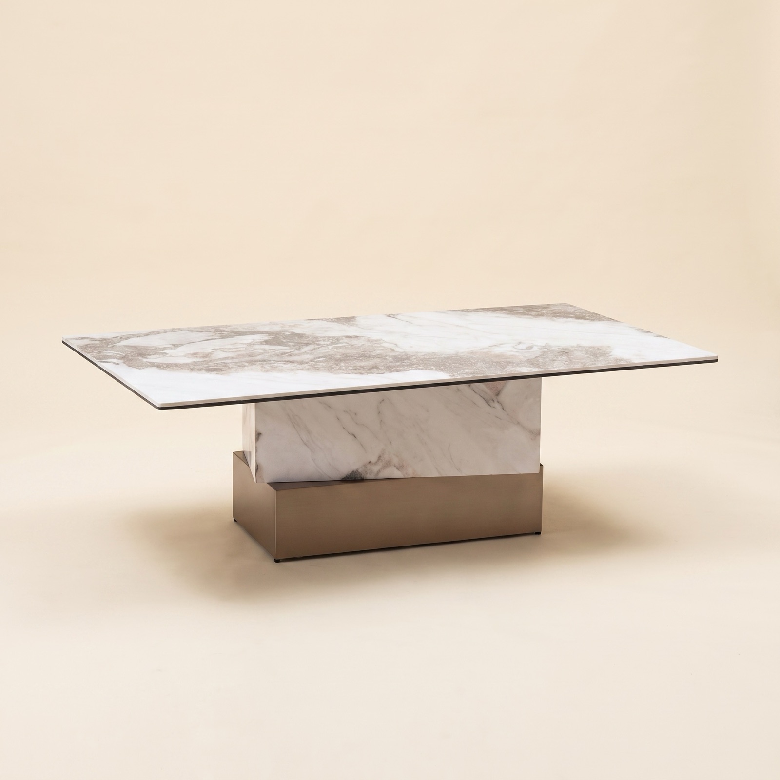 Tasma Marble & Brass Coffee Table