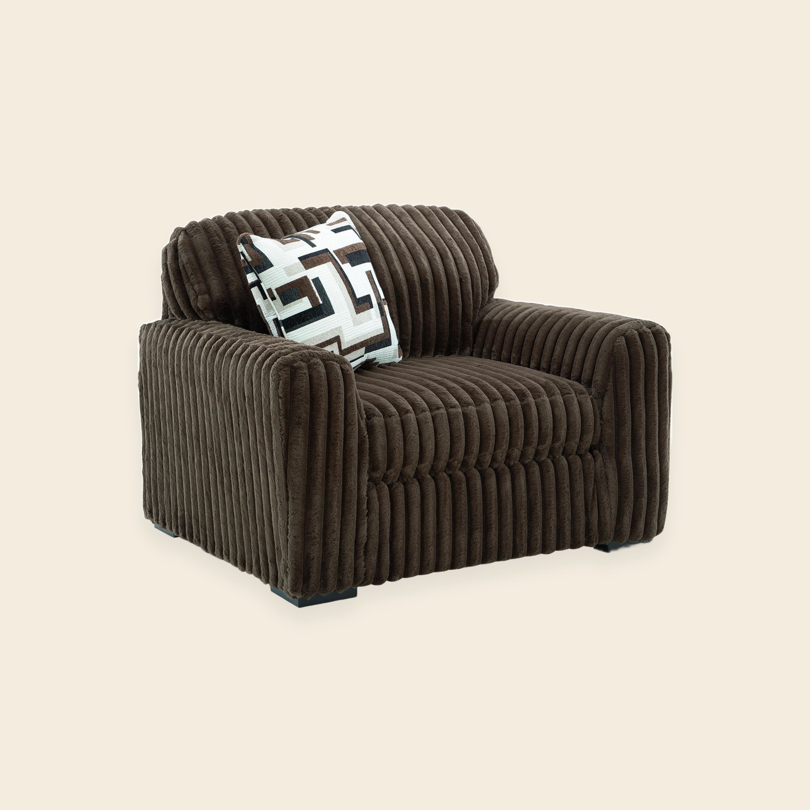 Midnight-Madness Oversized Chair in Chocolate