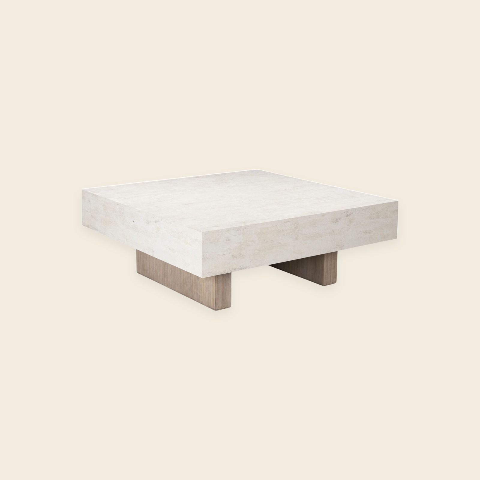 Jorlaina Square Cement-Look Coffee Table