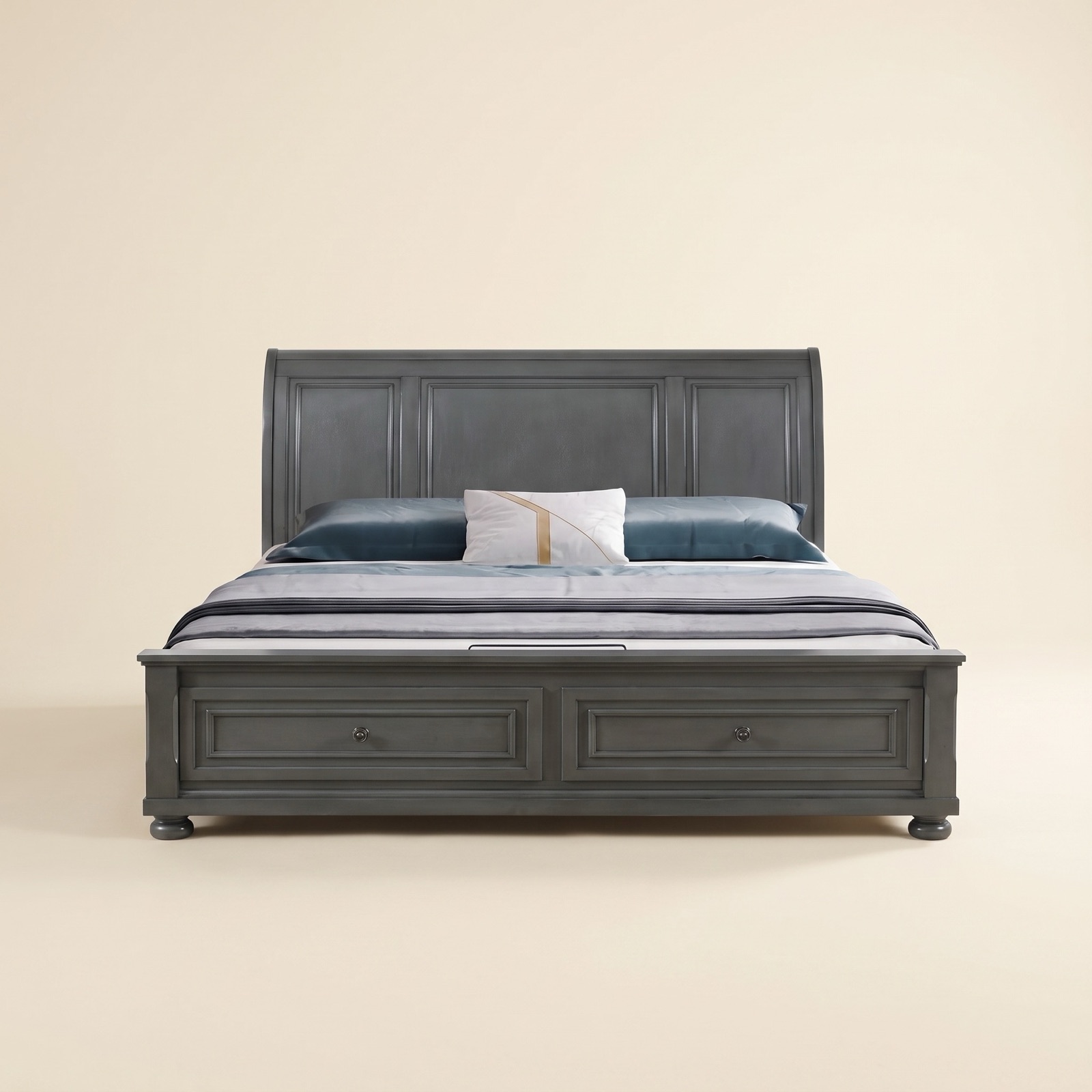 Baltimore King Storage Bed - Grey