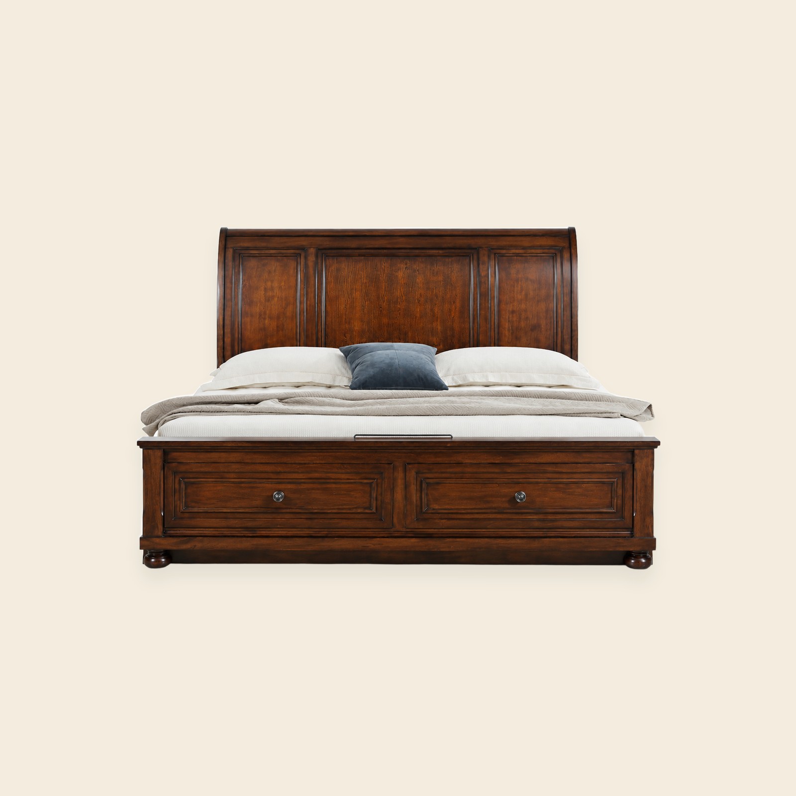 Baltimore Queen Storage Bed - Walnut