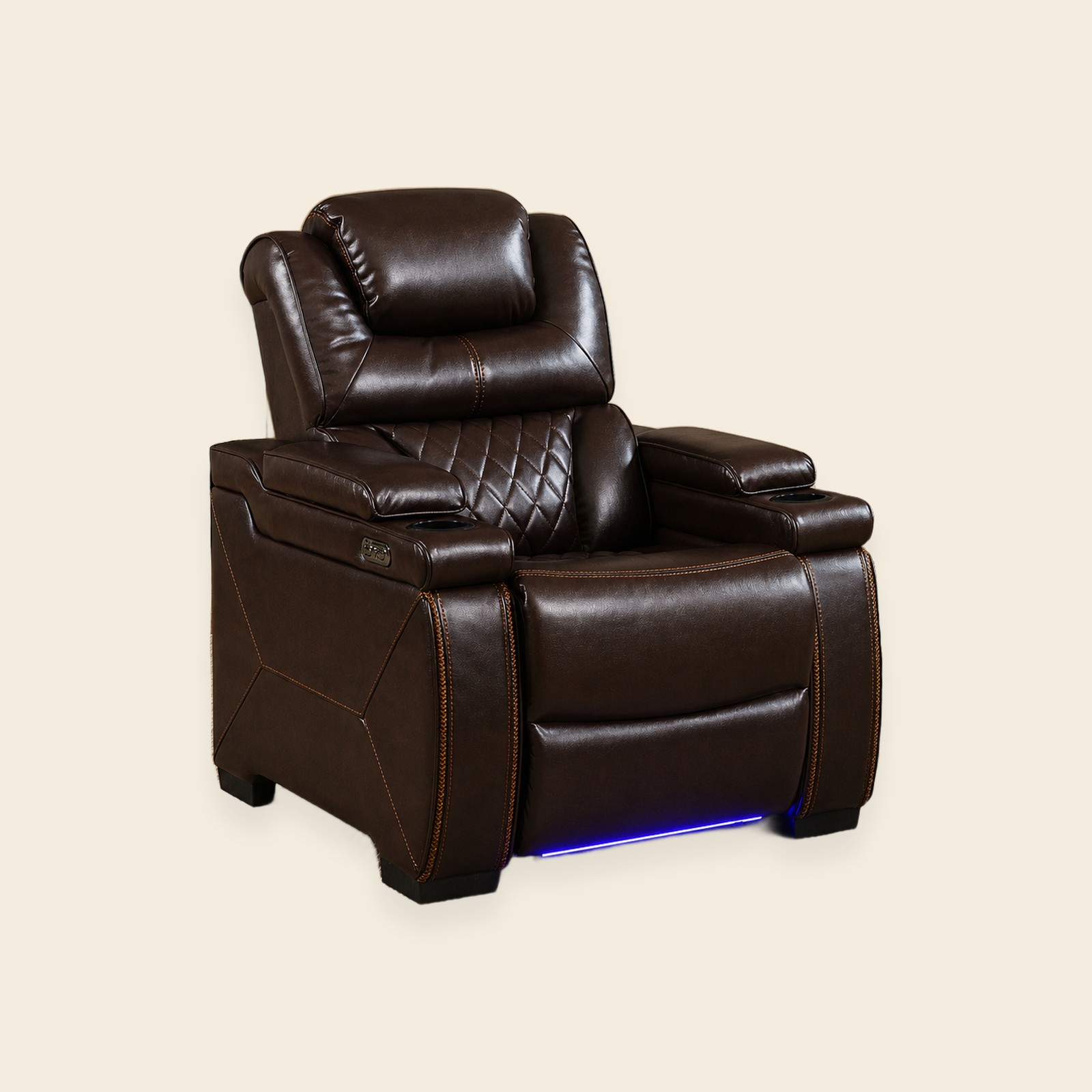 Lexus Power Recliner Chair with USB & LED Lighting