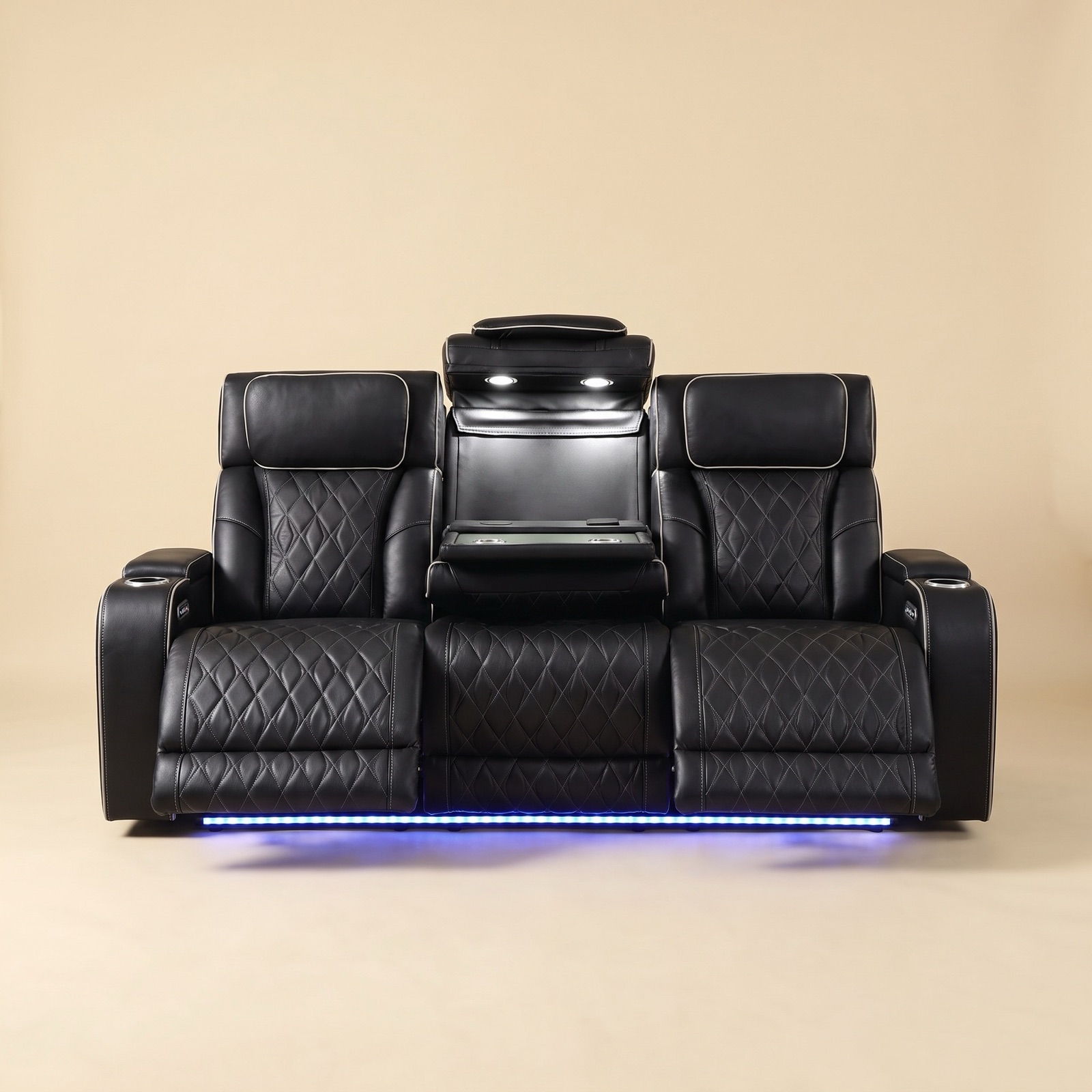 Fortuner Power Reclining Sofa — Black