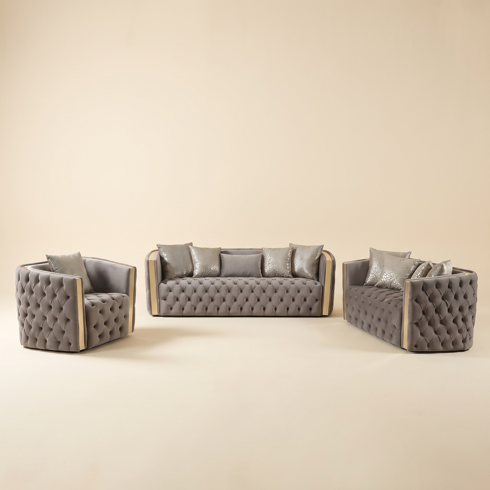 Naomi Velvet Living Room Set