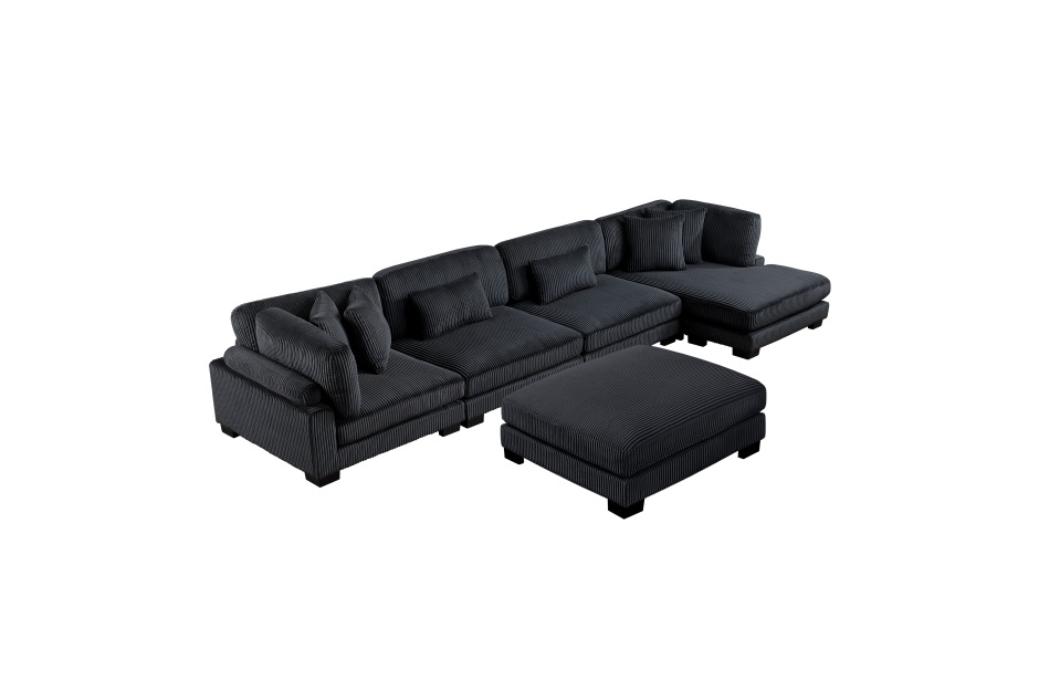 Traverse Black Modular Sectional Seating Set