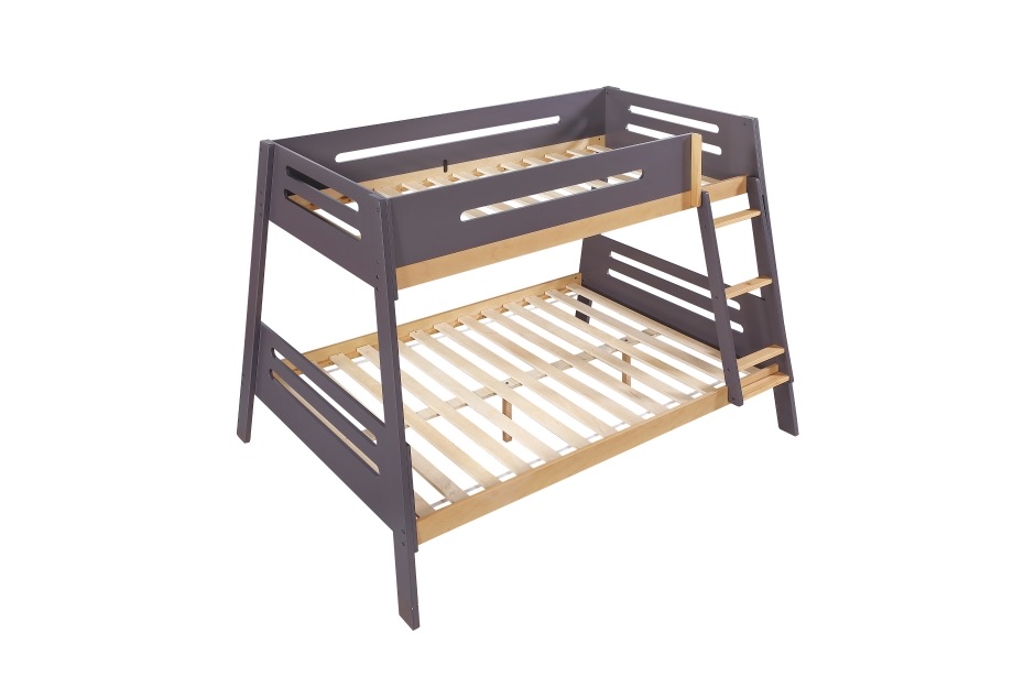 Koda Twin-Over-Full Youth Bunk Bed - Plum and Natural