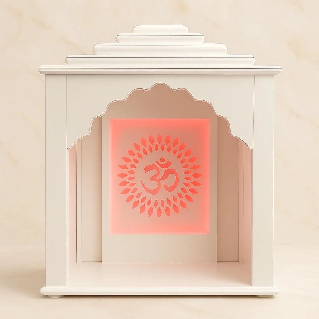 White Illuminated Temple