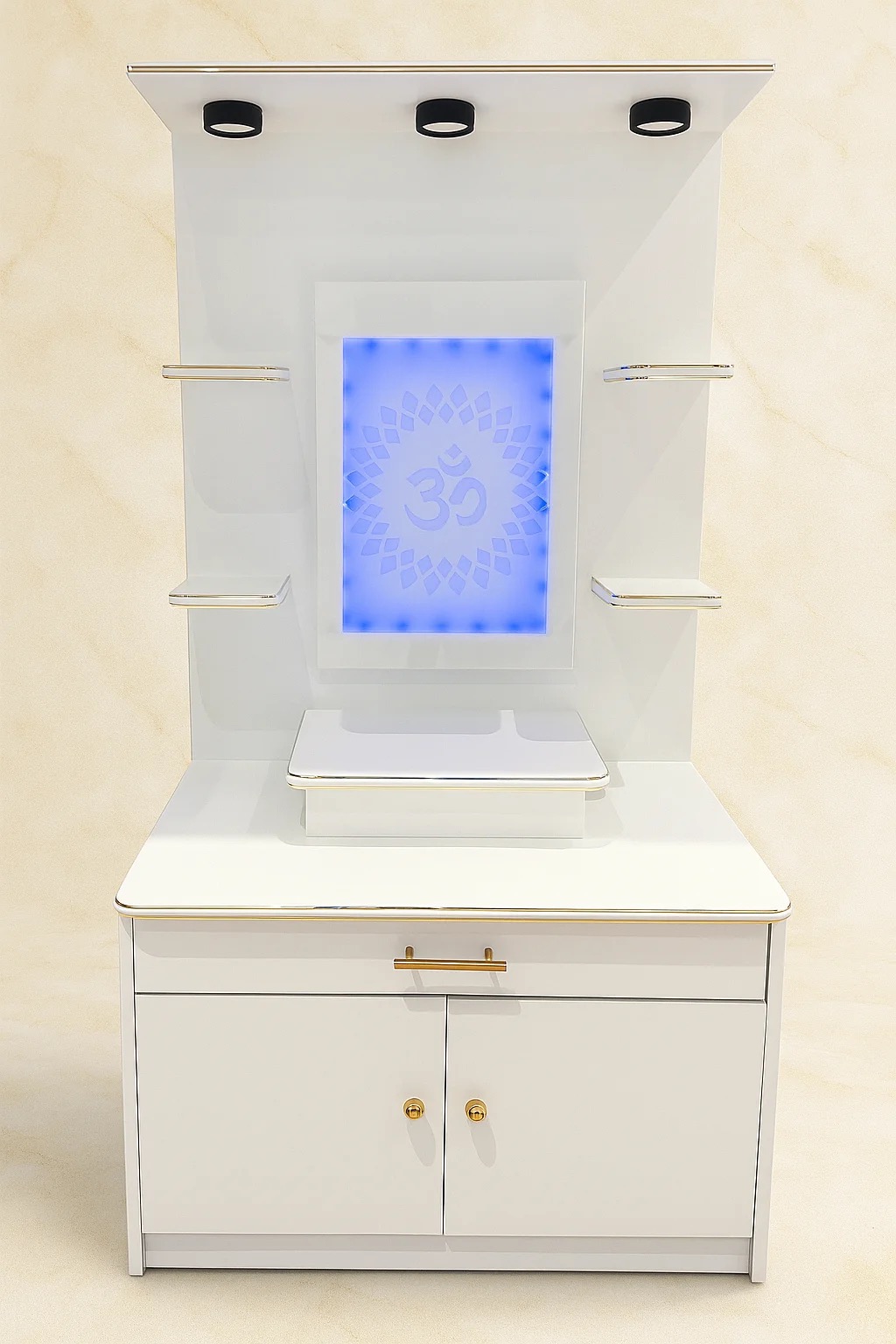 Temple Mandir with LED OM