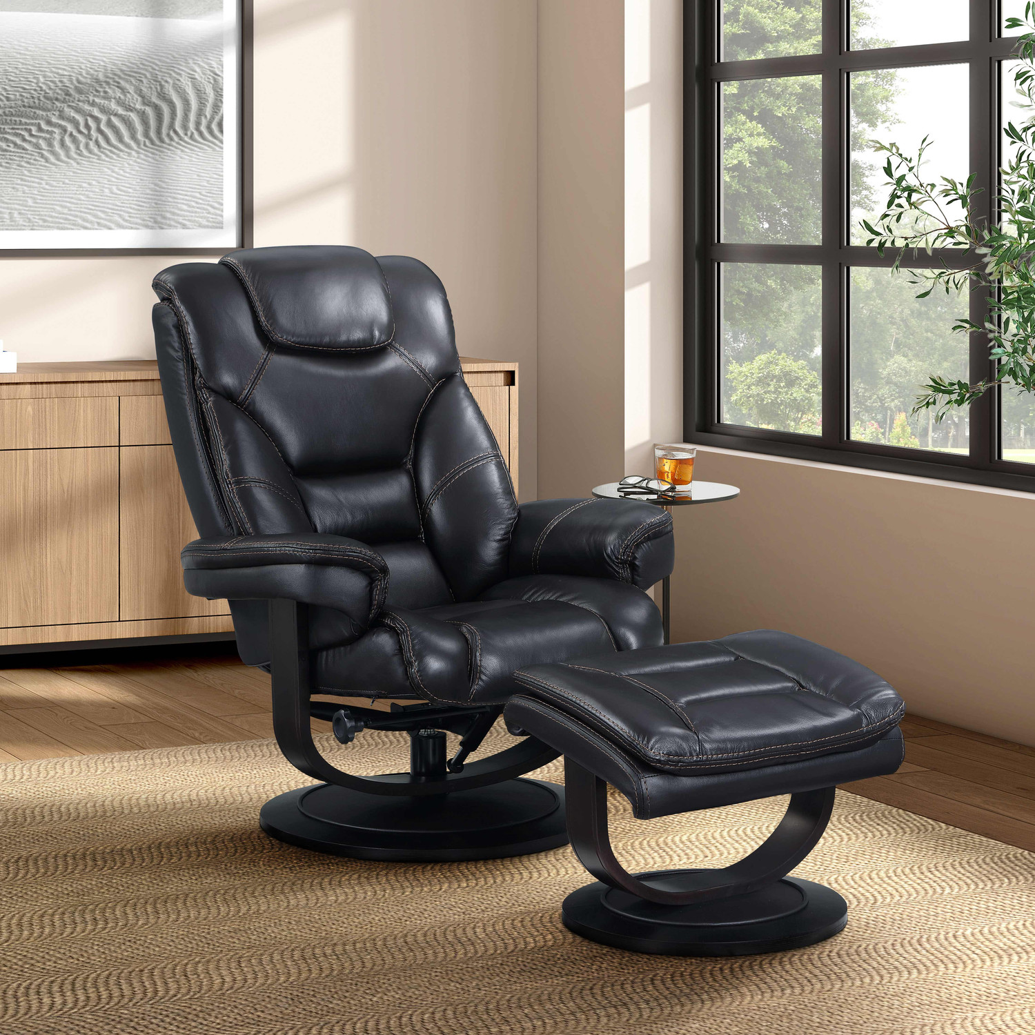 Soren Swivel Recliner & Ottoman