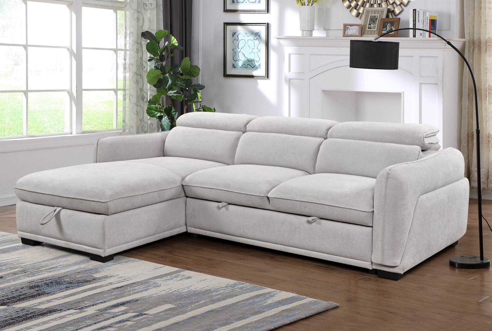 Aria Storage Sectional Sofa Bed