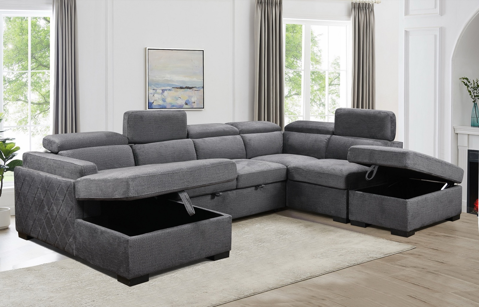 Nolan Storage Sectional Sofa Bed
