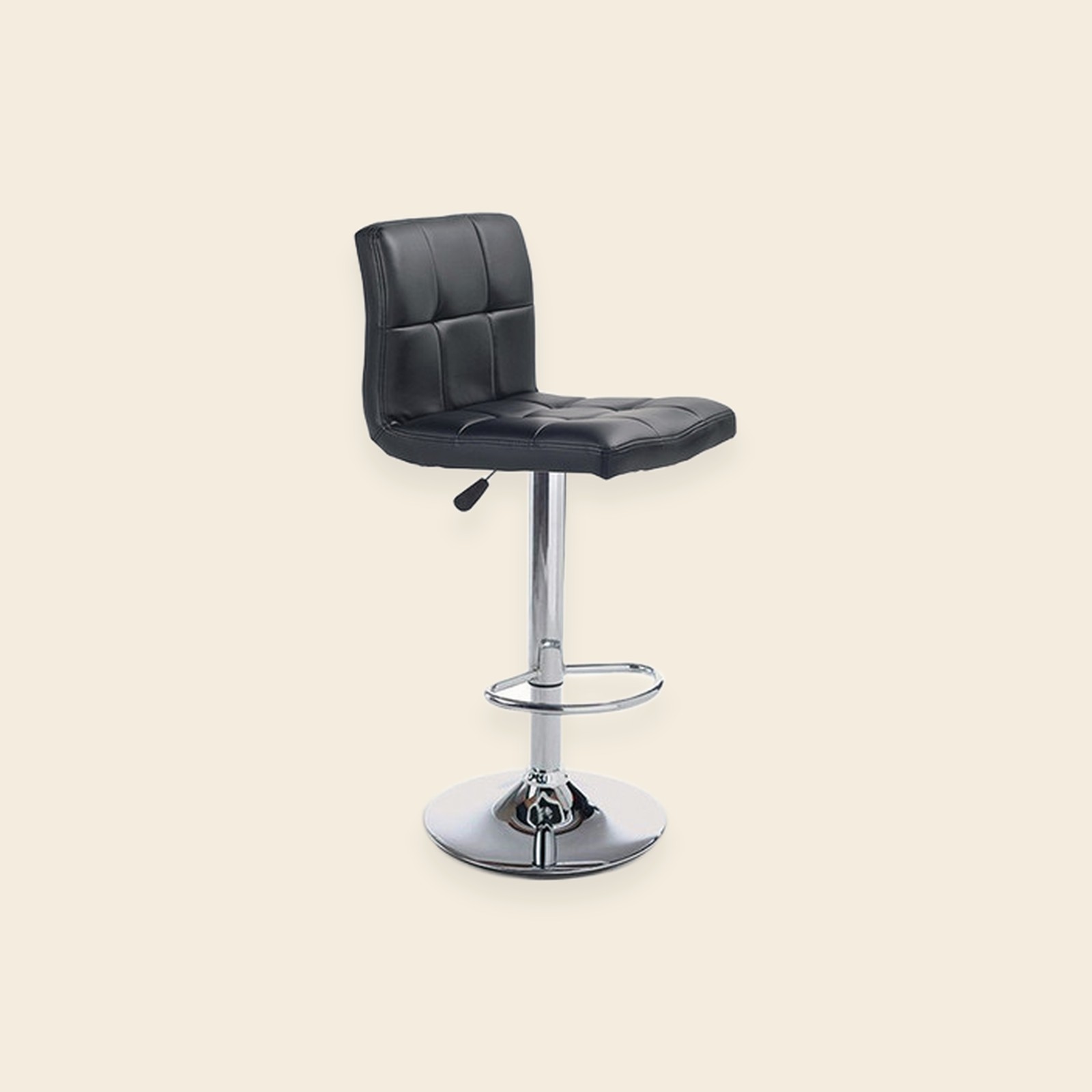 Soho Adjustable Swivel Bar Stool — Black