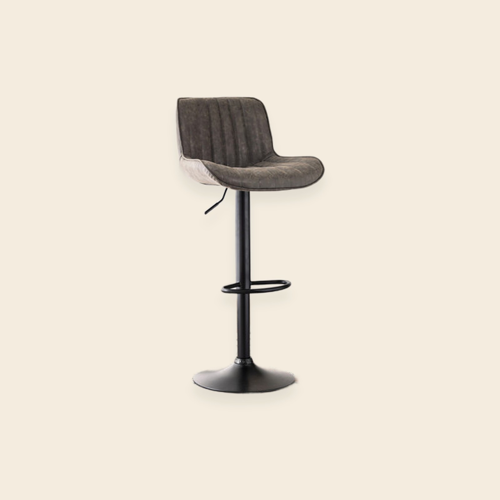 Soren Adjustable Swivel Bar Stool — Grey