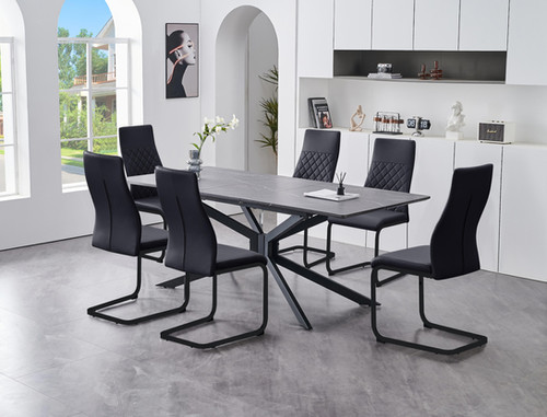 Soren Extendable Marble Dining Set