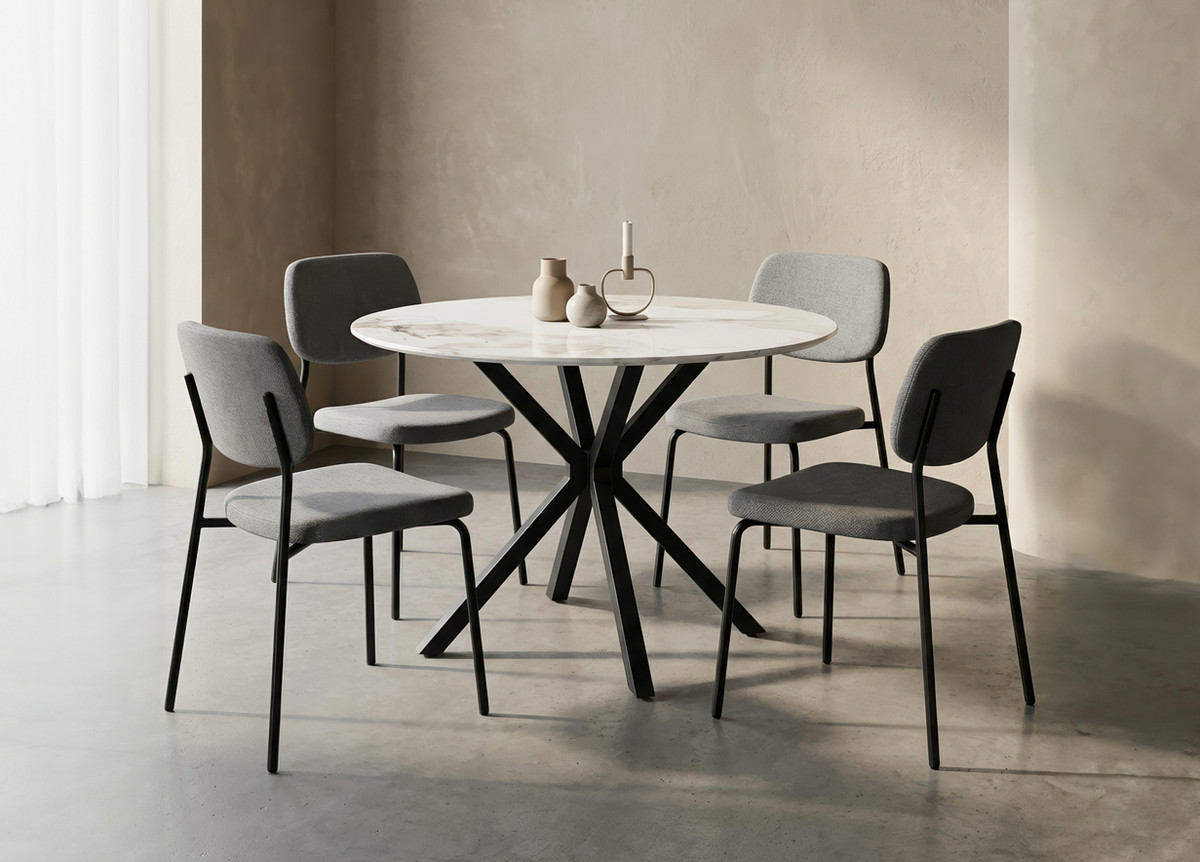 Marlowe Round Stone Dining Set